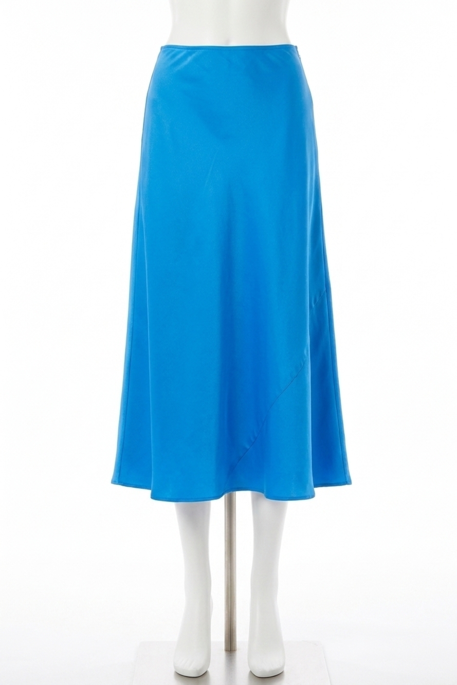 NEW NIA penny midi skirt in lapis